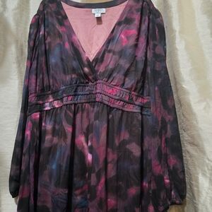 Sofia by Sofia Vergara Long Sleeve Dress - Black and Pink